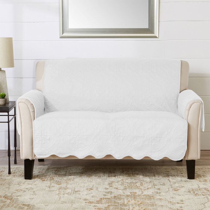 Red Barrel Studio® Elenor TCushion Loveseat Slipcover & Reviews Wayfair